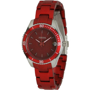 Watch strap Fossil ES3042 Steel Red 14mm